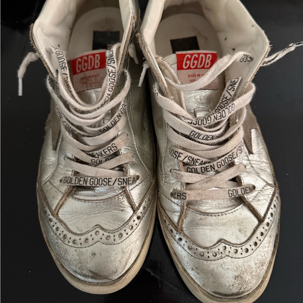Golden Goose Silver Sneakers